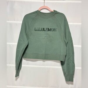 lululemon athletica Scuba oversized pullover Wordmark Green Sweatshirt